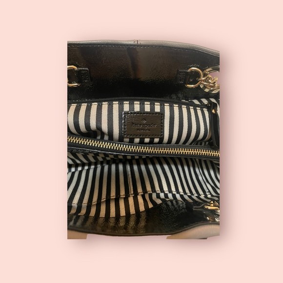 Kate Spade Bohochic‎  Elena Gray Black W/ Bowtie Bag Vintage Purse - Picture 7 of 7